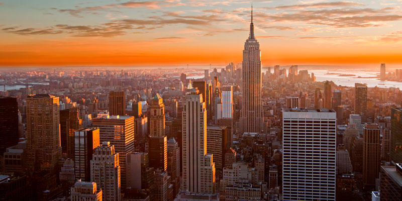 New York City at sunset