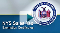 NYS Sales Tax Exemption Certificates